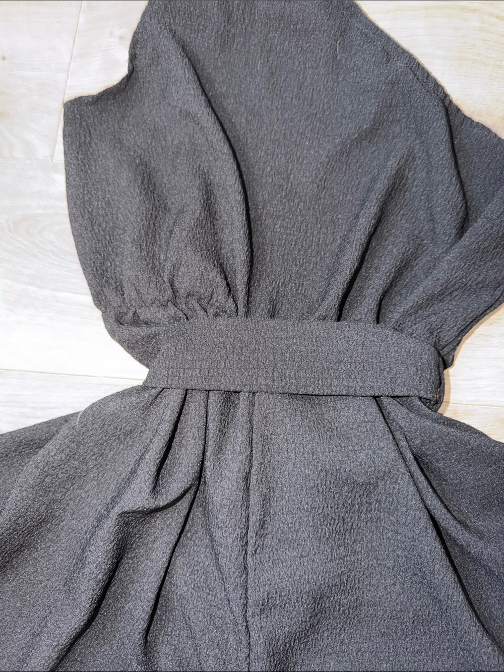 Classic Black One-Shoulder Romper - Picture 2 of 7